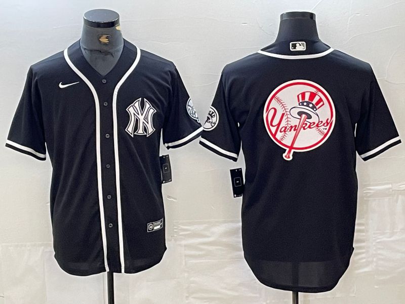 Men New York Yankees Blank Black Second generation joint name Nike 2024 MLB Jersey style 16